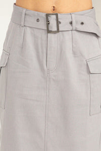 Poise Gray Cargo Skirt