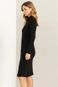 Warm Embrace Ribbed Dress