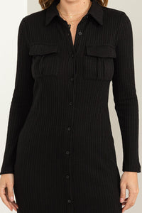 Warm Embrace Ribbed Dress