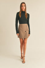 Load image into Gallery viewer, Blazer Look Coffee Skirt
