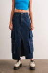 Claire Cargo Denim Skirt