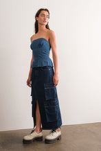 Load image into Gallery viewer, Claire Cargo Denim Skirt
