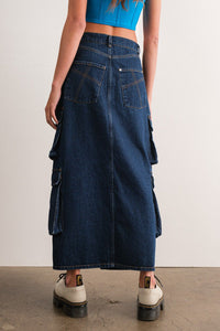 Claire Cargo Denim Skirt