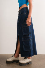 Load image into Gallery viewer, Claire Cargo Denim Skirt
