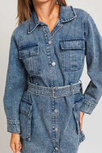 Load image into Gallery viewer, Pocketful Cargo Denim Dress
