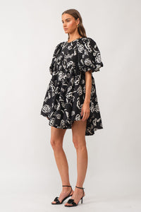 Noir Garden Mini Dress