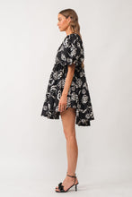 Load image into Gallery viewer, Noir Garden Mini Dress
