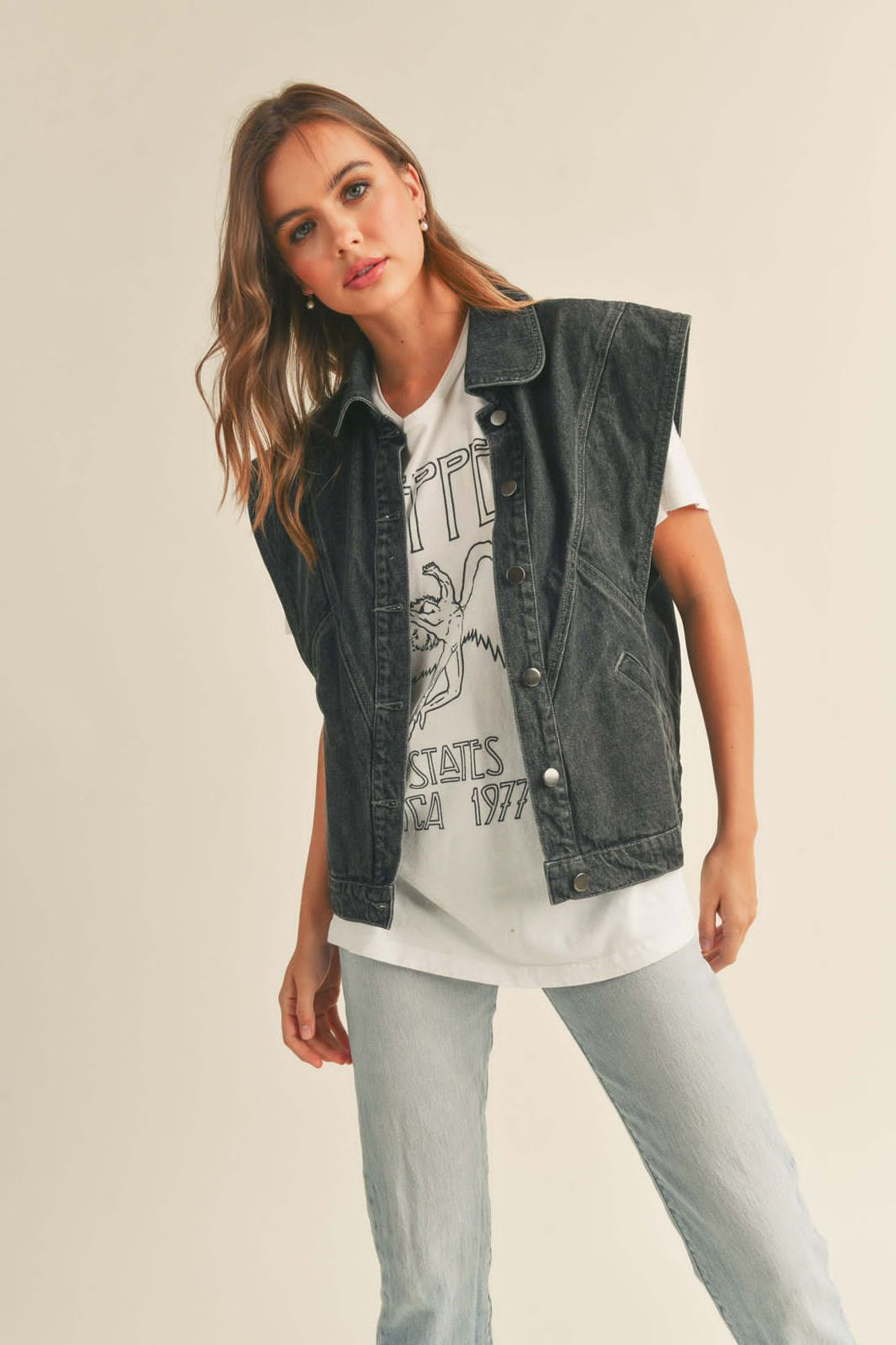 Ryder Washed Denim Vest