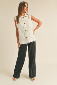 Coco Tweed Ivory Vest