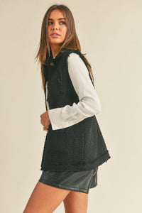 Coco Tweed Black Vest