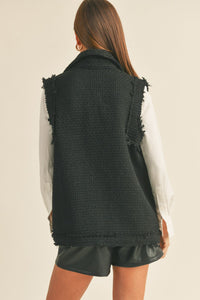 Coco Tweed Black Vest