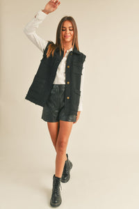 Coco Tweed Black Vest