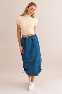 Parachute Denim Skirt