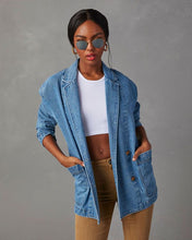 Load image into Gallery viewer, Best Behavior Denim Blazer
