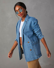 Load image into Gallery viewer, Best Behavior Denim Blazer
