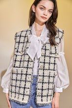 Load image into Gallery viewer, Breakfast in Paris Tweed Vest in Cream
