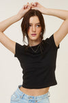 Naomi Baby Tee in Black