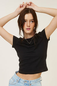 Naomi Baby Tee in Black