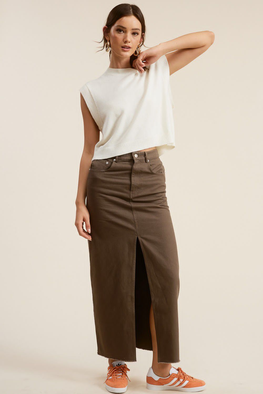 Leo Maxi Skirt in Chestnut