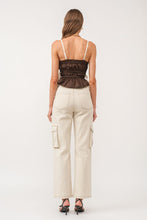 Load image into Gallery viewer, Lena Smocked Mocha Top
