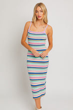 Load image into Gallery viewer, Candy Stripes Knit Dress Set (Cardigan + Dress)
