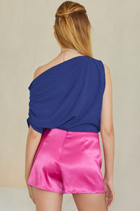 Royal Blue Draped Top