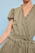 Load image into Gallery viewer, Flirty Frill Hem Romper in Olive
