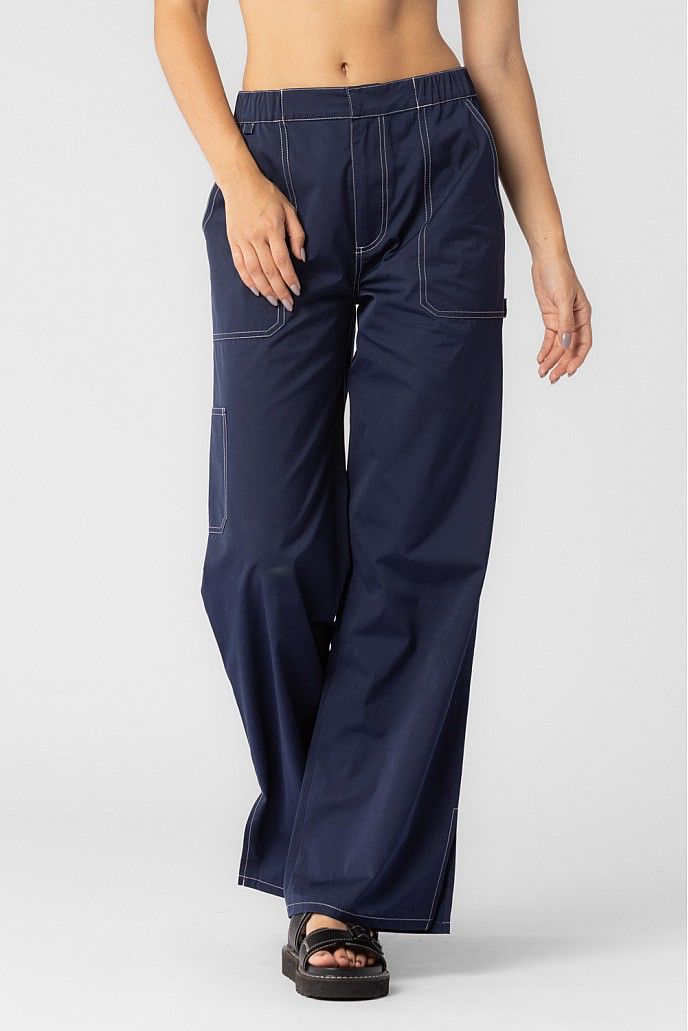 Navy Contrast Stitch Carpenter Pants