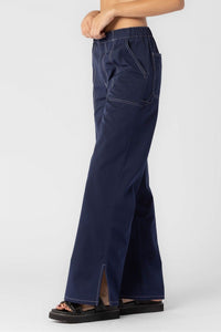 Navy Contrast Stitch Carpenter Pants