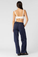 Load image into Gallery viewer, Navy Contrast Stitch Carpenter Pants
