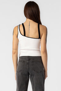 Contrast Ribbed Tank Top