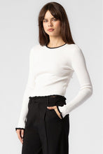 Load image into Gallery viewer, Contrast Ribbed Long Sleeve Top
