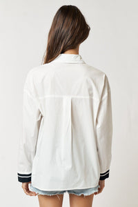 Varsity Stripe Button Down Shirt