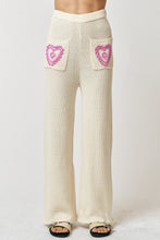 Load image into Gallery viewer, Love Nation Embroidered Pants In Rose
