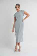 Load image into Gallery viewer, Perfect Ribbed Tee Dress in Sky Blue
