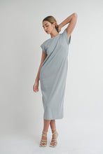 Load image into Gallery viewer, Perfect Ribbed Tee Dress in Sky Blue
