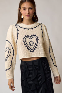 Origin of Love Embroidered Sweater