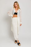 Tulum in White  Pleated Set