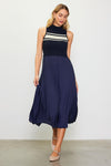 Lucienne Navy Midi Dress