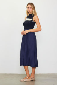 Lucienne Navy Midi Dress