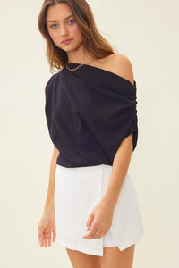 Black Draped Top