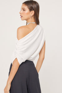 White Draped Top