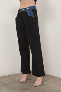 Hayla Contrast Denim Pants