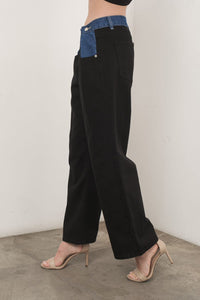 Hayla Contrast Denim Pants