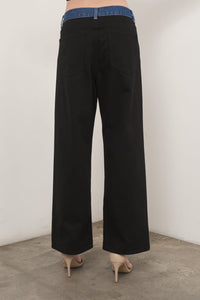 Hayla Contrast Denim Pants