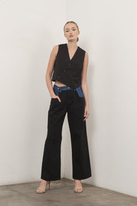 Hayla Contrast Denim Pants