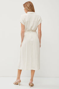 Spring Please Linen Dress in Natural