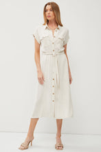 Load image into Gallery viewer, Spring Please Linen Dress in Natural
