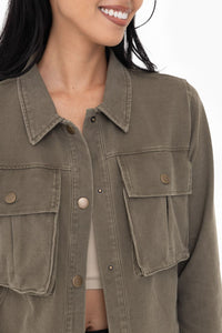 On the Move Olive Utility Jacket