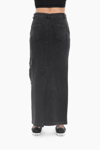 On the Move Black Maxi Skirt